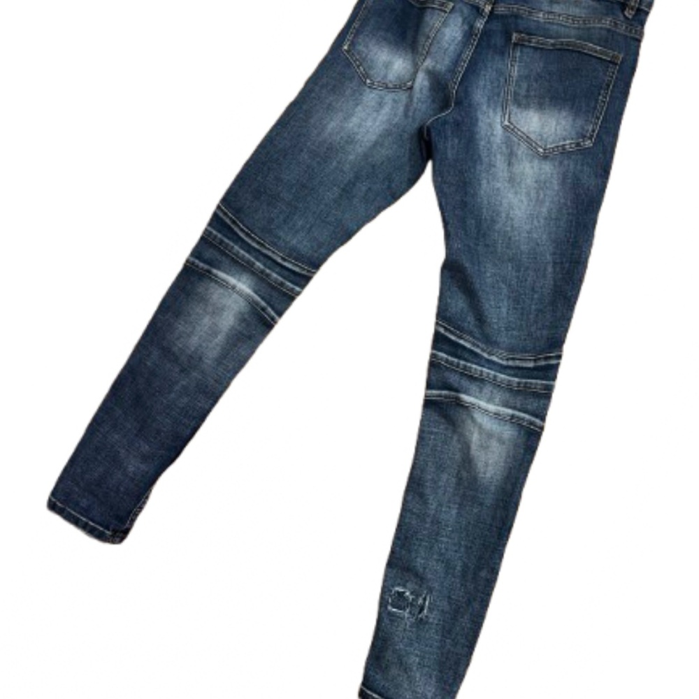 Crysp Denim Men’s Blue Ripped/Destructed Skinny Jeans Streetwear Sz-30 - Picture 8 of 8